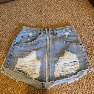 Carmar mini jean skirt